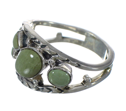 Silver Southwestern Turquoise Ring Size 8 YX92895